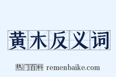 黄木反义词是什么意思的图片